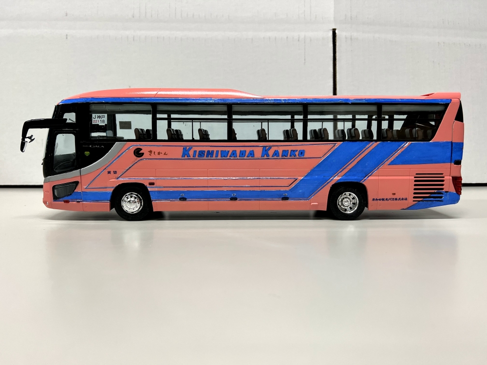 岸和田観光バス いすゞガーラ 1/32フジミ 観光バス画像2