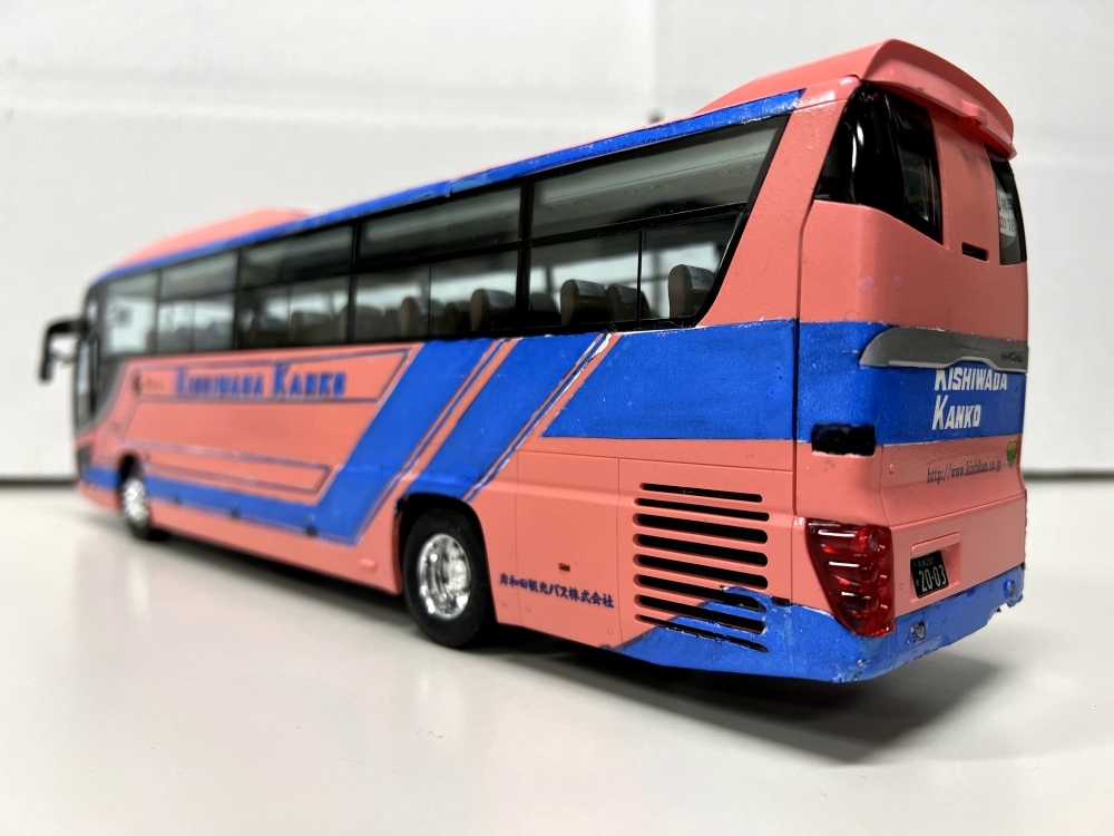 岸和田観光バス いすゞガーラ 1/32フジミ 観光バス画像3