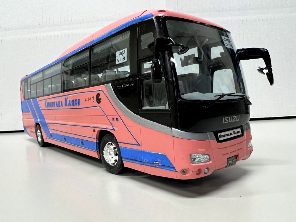 岸和田観光バス いすゞガーラ 1/32フジミ 観光バス画像5