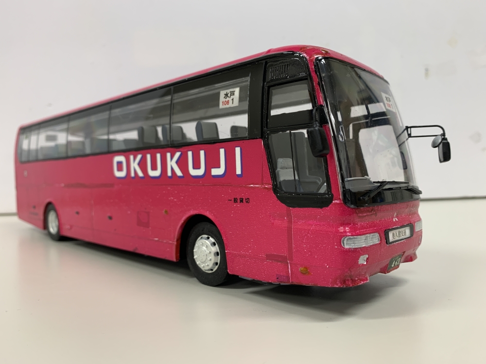 アオシマ1/32エアロクイーン 奥久慈交通観光バス画像5