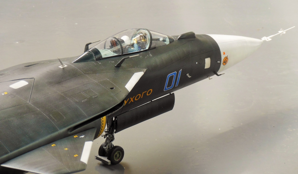 プラモデル完成機　1/72　Su-47ベルクート ホビーボス 1/72 Su-47 ベルクート HOBBYBOSS 飛行機模型完成品