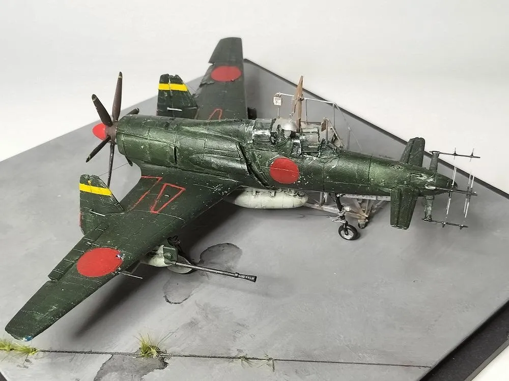 日本海軍試作局地戦闘機 J7W1 震電 複座夜戦型 1/72 田宮模型 改造画像5