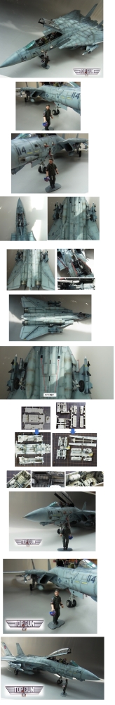 【映画トップガン】最終仕様F‐14Aトムキャット&フィギュア 〝1/32タミヤ改造修正画像4