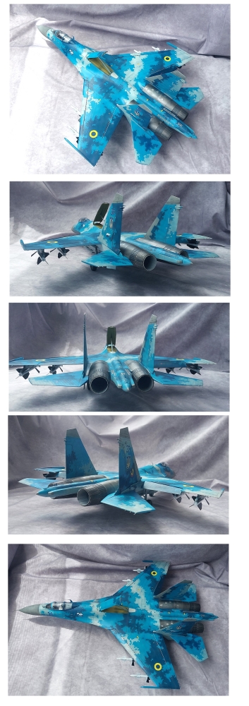 超Big! ≪ウクライナ・デジタルフランカー≫ SU-27UB複座 1/32(約70㎝)トランぺッター改画像2