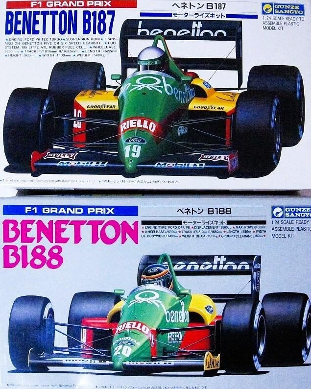 【1988・1989年 グンゼ産業㈱+㈱ハセガワ 1/24】BENETON Ford B187・B188(ベネトン フォード)画像5