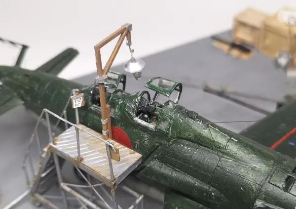 日本海軍試作局地戦闘機 J7W1 震電 複座夜戦型 1/72 田宮模型 改造画像2