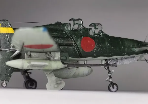 日本海軍試作局地戦闘機 J7W1 震電 複座夜戦型 1/72 田宮模型 改造画像4