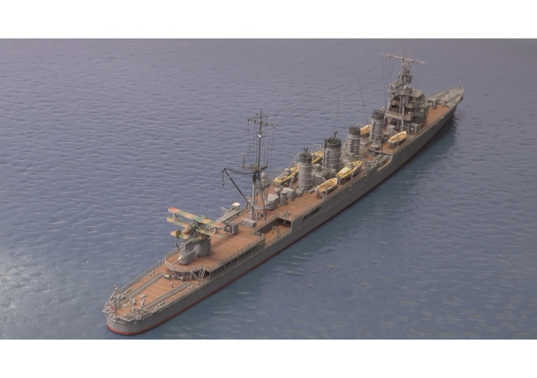 IJN Light Cruiser Sendai 川内 1942, Aoshima 1/700画像4