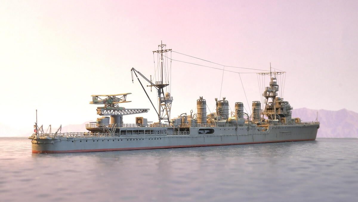 IJN Light Cruiser Sendai 川内 1942, Aoshima 1/700画像1