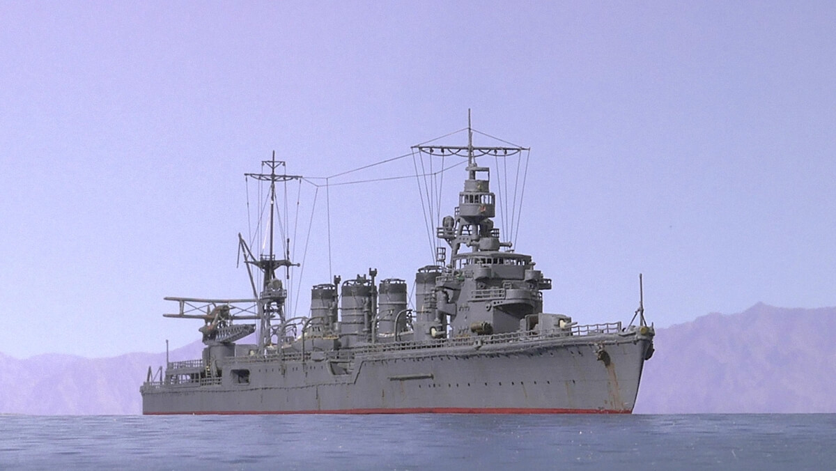 IJN Light Cruiser Sendai 川内 1942, Aoshima 1/700画像3