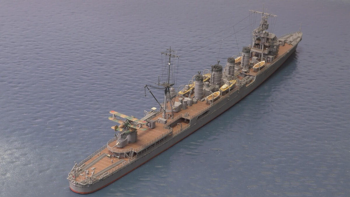 IJN Light Cruiser Sendai 川内 1942, Aoshima 1/700画像4